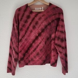Women's Tie-Dye Sweater - Red and Black